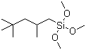 structure of CAS# 34396-03-7, Trimethoxy(2,4,4-trimethylpentyl)silane;(2,4,4-Trimethylpentyl)trimethoxysilane