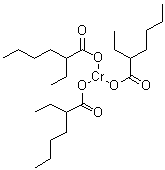 2-Ethylhexanoic acid chromium(III) salt molecular structure (CAS 3444-17-5)