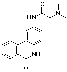 structure of CAS# 344458-19-1, N-(6-Oxo-5,6-dihydrophenanthridin-2-yl)-2-(N,N-dimethylamino)acetamide;PJ 34