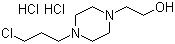 structure of CAS# 3445-00-9, 4-(3-Chloropropyl)piperazine-1-ethanol dihydrochloride