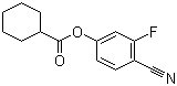 Cyclohexanecarboxylic acid 4-cyano-3-fluorophenyl ester molecular structure (CAS 344749-25-3)