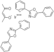 Bis(2,5-diphenyloxazole-C2,N')(acetylacetonato)iridium(III) molecular structure (CAS 344796-05-0)