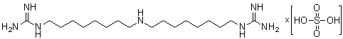 N,N'''-(Iminodi-8,1-octanediyl)bisguanidine sulfate molecular structure (CAS 34491-13-9)