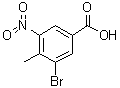 structure of CAS# 34545-20-5, 3-Bromo-4-methyl-5-nitrobenzoic acid;3-Nitro-4-methyl-5-bromobenzoic acid