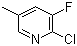 structure of CAS# 34552-15-3, 2-Chloro-3-fluoro-5-picoline;2-Chloro-3-fluoro-5-methylpyridine