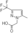 5-Methyl-3-(trifluoromethyl)-1H-pyrazol-1-acetic acid molecular structure (CAS 345637-71-0)