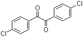 structure of CAS# 3457-46-3, 4,4'-Dichlorobenzil;Bis(4-chlorophenyl)ethanedione; 1,2-Bis(4-chlorophenyl)ethane-1,2-dione