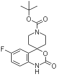 6-Fluoro-1,2-dihydro-2-oxospiro[4H-3,1-benzoxazine-4,4'-piperidine]-1'-carboxylic acid tert-butyl ester molecular structure (CAS 345938-08-1)