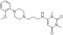 structure of CAS# 34661-75-1, Urapidil;6-[[3-[4-(2-Methoxyphenyl)-1-piperazinyl]propyl]amino]-1,3-dimethyluracil