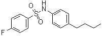 structure of CAS# 346692-04-4, N-(4-Butylphenyl)-4-fluorobenzenesulfonamide