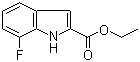 结构式 CAS# 348-31-2, 7-氟-1H-吲哚-2-甲酸乙酯