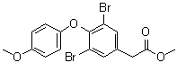 3,5-Dibromo-4-(4-methoxyphenoxy)phenylacetic acid methyl ester molecular structure (CAS 348167-06-6)
