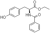 N-苯甲酰-L-酪氨酸乙酯分子结构 (CAS 3483-82-7)