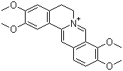 structure of CAS# 3486-67-7, Palmatine;2,3,9,10-Tetramethoxy-5,6-dihydro-isoquino[3,2-a]isoquinolinylium