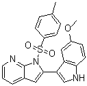 2-(5-Methoxy-1H-indol-3-yl)-1-(toluene-4-sulfonyl)-1H-pyrrolo[2,3-b]pyridine molecular structure (CAS 348640-18-6)