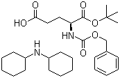 structure of CAS# 34897-61-5, N-Benzylcarboxyglutamic acid 1-tert-butyl ester dicyclohexylamine salt;Z-Glu-otbu dcha; N-(Phenylmethoxycarbonyl)-L-glutamic acid 1-(1,1-dimethylethyl) ester compd. with N-Cyclohexylcyclohexanamine (1:1)