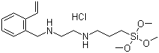 3-(N-Styrylmethyl-2-aminoethylamino)-propyltrimethoxysilane hydrochloride  molecular structure (CAS 34937-00-3)