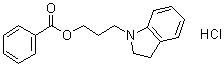 2,3-Dihydro-1H-indole-1-propanol benzoate (ester) hydrochloride molecular structure (CAS 350797-51-2)
