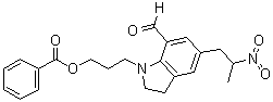 1-[3-(Benzoyloxy)propyl]-2,3-dihydro-5-(2-nitropropyl)-1H-indole-7-carboxaldehyde molecular structure (CAS 350797-55-6)