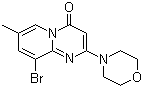 structure of CAS# 351002-16-9, 9-Bromo-7-methyl-2-(4-morpholinyl)-4H-pyrido[1,2-a]pyrimidin-4-one