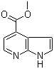 结构式 CAS# 351439-07-1, 7-氮杂吲哚-4-甲酸甲酯