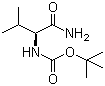 structure of CAS# 35150-08-4, Boc-L-Valine amide;Boc-L-Val-NH2; N-tert-Butoxycarbonyl-L-valine amide