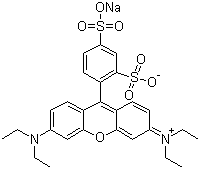 Sulforhodamine B molecular structure (CAS 3520-42-1)