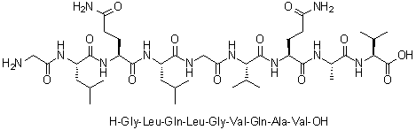 Glycyl-L-leucyl-L-glutaminyl-L-leucylglycyl-L-valyl-L-glutaminyl-L-alanyl-L-valine molecular structure (CAS 352427-89-5)