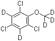 2,4,6-三氯苯甲醚-d<sub>5</sub>分子结构 (CAS 352439-08-8)