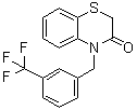 structure of CAS# 353262-04-1, 4-[[3-(Trifluoromethyl)phenyl]methyl]-2H-1,4-benzothiazin-3(4H)-one