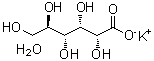 Potassium D-gluconate monohydrate molecular structure (CAS 35398-15-3)