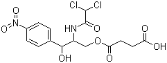 structure of CAS# 3544-94-3, Chloramphenicol hemisuccinate;4-[2-[(2,2-Dichloroacetyl)amino]-3-hydroxy-3-(4-nitrophenyl)propoxy]-4-oxobutanoic acid