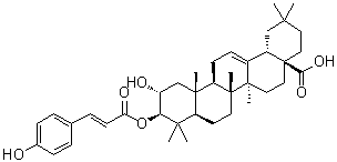 3beta-O-(反式-对香豆酰基)山楂酸分子结构 (CAS 35482-91-8)