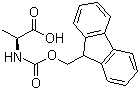 结构式 CAS# 35661-39-3, N-芴甲氧羰基-L-丙氨酸; Fmoc-L-丙氨酸