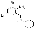 structure of CAS# 3572-43-8, Bromhexine;Na 274; 2-Amino-3,5-dibromo-N-cyclohexyl-N-methylbenzylamine