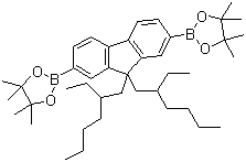 9,9-Bis(2-ethylhexyl)fluorene-2,7-bis(boronic acid pinacol ester) molecular structure (CAS 357219-41-1)