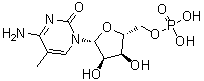 5-Methylcytidylic acid molecular structure (CAS 3590-36-1)