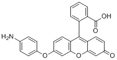 2-(6-(4-Aminophenoxy)-3-oxo-3H-xanthen-9-yl)benzoic acid molecular structure (CAS 359010-70-1)