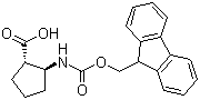 结构式 CAS# 359586-64-4, N-芴甲氧羰基-(1S,2S)-2-氨基环戊烷羧酸