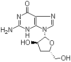 结构式 CAS# 3608-58-0, 3'-脱氧鸟苷