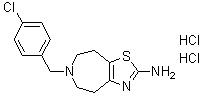 6-[(4-Chlorophenyl)methyl]-5,6,7,8-tetrahydro-4H-thiazolo[4,5-d]azepin-2-amine dihydrochloride molecular structure (CAS 36085-44-6)