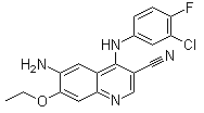 6-Amino-4-(3-chloro-4-fluorophenylamino)-7-ethoxy-quinoline-3-carbonitrile molecular structure (CAS 361162-95-0)