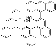 结构式 CAS# 361342-50-9, (1S)-3,3'-双-9-蒽基-[1,1'-联萘]-2,2'-二醇