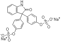 1,3-二氢-3,3-二[4-(磺基氧基)苯基]-2H-吲哚-2-酮二钠盐分子结构 (CAS 36175-08-3)