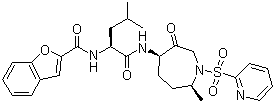 N-[(1S)-1-[[[(4R,7S)-Hexahydro-7-methyl-3-oxo-1-(2-pyridinylsulfonyl)-1H-azepin-4-yl]amino]carbonyl]-3-methylbutyl]-2-benzofurancarboxamide molecular structure (CAS 362507-64-0)