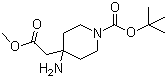 4-Amino-1-[(tert-butoxy)carbonyl]-4-piperidineacetic acid methyl ester molecular structure (CAS 362703-57-9)