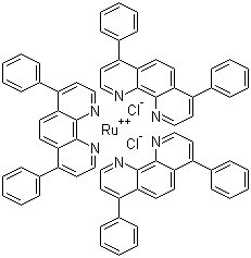 Tris(4,7-diphenyl-1,10-phenanthroline)ruthenium dichloride molecular structure (CAS 36309-88-3)