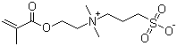 structure of CAS# 3637-26-1, 3-[Dimethyl-[2-(2-methylprop-2-enoyloxy)ethyl]azaniumyl]propane-1-sulfonate;N-(3-Sulfopropyl)-N-(methacryloxyethyl)-N,N-dimethylammonium; Methacryloxyethyl sulfobetaine