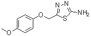 2-Amino-5-(4-methoxyphenoxy)methyl-1,3,4-thiadiazole molecular structure (CAS 364360-13-4)