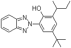 structure of CAS# 36437-37-3, 2-(2H-Benzotriazol-2-yl)-4-(tert-butyl)-6-(sec-butyl)phenol;2-(2'-Hydroxy-3'-sec-butyl-5'-tert-butylphenyl)benzotriazole